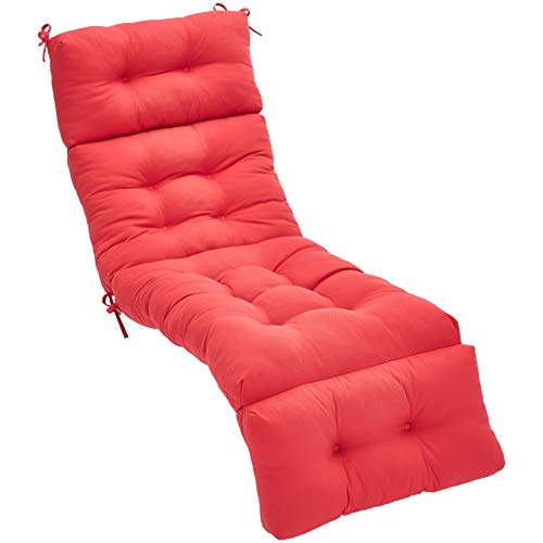 AmazonBasics Lounger Patio Cushion Patio Cushion – Red