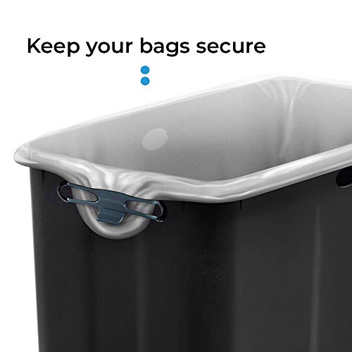 Home Zone Living 12 Gallon Slim Kitchen Trash Can, Stainless Steel