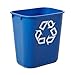Rubbermaid Commercial Deskside Recycling Container, 3.4-Gallon, Blue, Small, Plastic, for Bedroom/Bathroom/Office, Fits Under Desk/Sink/Cabinet, Pack of 12
