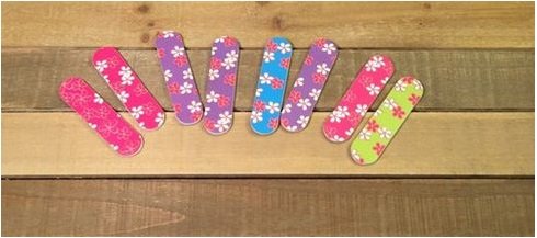 Ifavor123 Mini Girlie Girl Floral Colorful Nail File Emery Boards (24)