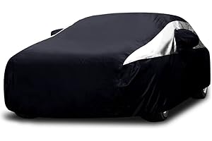TITAN PERFORMANCE PRODUCTS Titan Premium Multi-Layer PEVA Car Cover for Sedans 186-202". Waterproof, UV Protection, Anti-Scratch Protective Lining, Driver-Side Zippered Opening. Fits Camry, Accord and More.