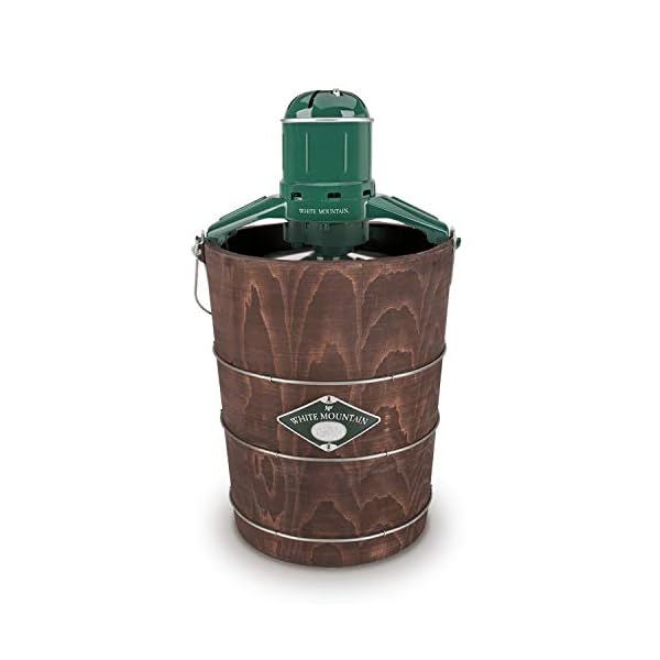 White Mountain Electric Ice Cream Maker with Appalachian Series Wooden Bucket, 6 Quart