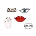 Enamel eyes lips hands BAND AWESOME Pin Set Brooches Patches for Clothes/Bags/Backpacks/Jackets