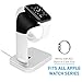Macally Apple Watch Stand for Series Ultra 10 9 8 7 6 5 4 3 2 1 SE (49mm 45mm 44mm 42mm 41mm 40mm 38mm) - Apple Watch Charger Stand Dock Holder - Sleek Desk iWatch Charging Station - Silver
