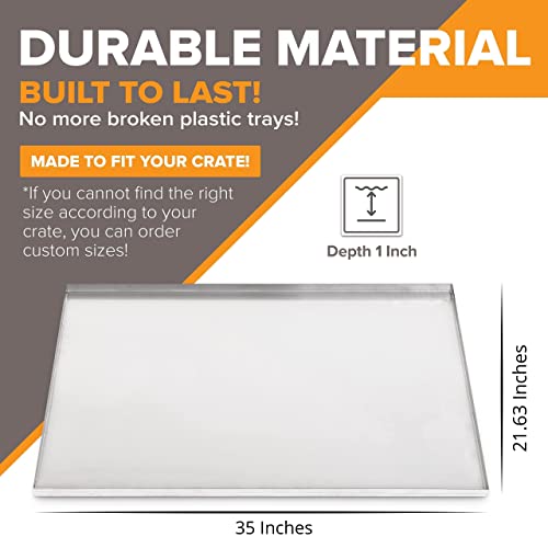 Dog Crate Replacement Pan ChewProof and CrackProof Metal Pan for Dog