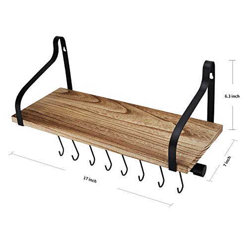 TJ.MOREE Coffee Mug Rack for Wall, Coffee Cup Holder Wall Mounted with