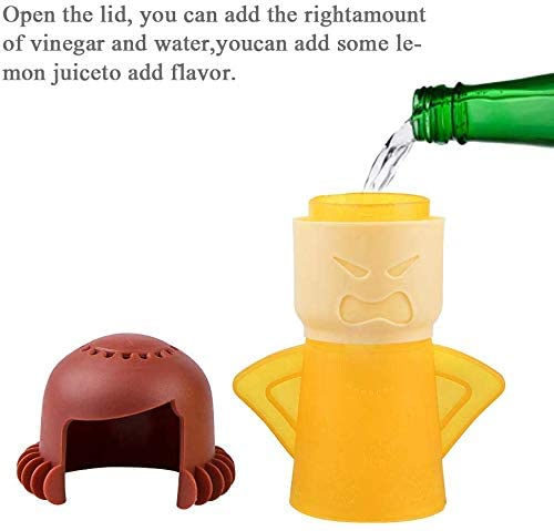 Angry Mama Microwave Cleaner, Microwave Oven Steam Cleaner, Angry Mom Steamer Cleaning Crud Easily in Minutes, Steam Cleans and Disinfects with Vinegar and Water for Kitchen