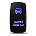 MicTuning LS081502JL Backlit Bumper Lights, Rocker Switch Kit, On/Off LED Light, 20A, 12V, Toggle, Blue primary