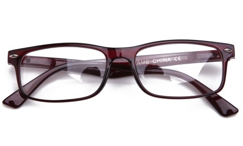 Newbee Fashion - Unisex Translucent Simple Design No Logo Clear Lens Glasses