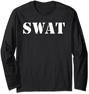 Unisex SWAT Long Sleeve T-Shirt Medium Black