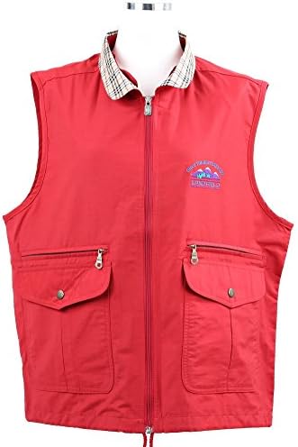 Landfield azuma Red Color Womens Outdoor Travel, Running, Hiking, Zipper Long Vest Jackets With Multiple Pockets (US L (Asia XXXL))