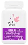 Pink Stork True Milk: Breastfeeding Support, Increase & Enhance Milk Supply + Flow, Women-Owned, 60 Capsules