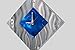 Blue Metal Decorative Wall Clock, Abstract Modern Clock for Living Room or Kitchen, Jon Allen Metal Art, Spare Moment Clock