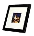 Frametory, 8X8 Black Square, Instagram Picture Frame - Made to Display Pictures 4X4 Photo with Ivory Color Mat - Wide Molding - Preinstalled Wall Mounting Hardware (1, Black)