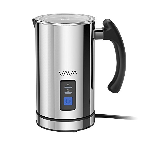 VAVA Milk Frother Electric Liquid Heater with Hot Milk Functionality, Stainless Steel Electric Milk Steamer for Latte, Cappuccino, Hot Chocolate (FDA Approved)