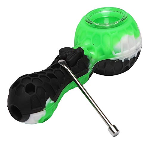 image for JCBABA Indestructible Honeycomb Silicone Straw with Cleaner Cover and 