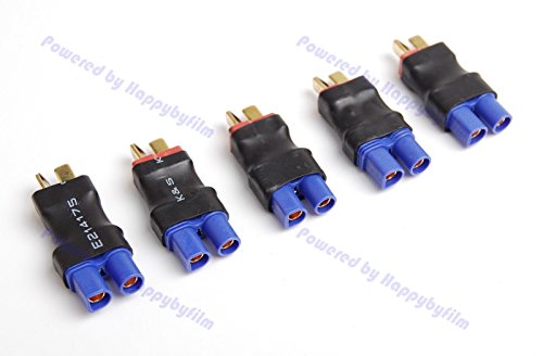 Lot (5) Female EC3 to Male T-Plug Adapter Connector RC Power Connector Adapter