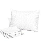 Coop Home Goods - Single QUEEN Removable Pillowcase - Bamboo Derived Viscose and Polyester Blend with Zipper Closure - Made in USA
