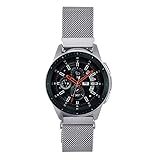 Koreda Compatible with Samsung Galaxy Watch 46mm/Gear S3 Frontier/Classic Band, 22mm Stainless Steel Mesh Loop Bracelet Strap Replacement for Ticwatch Pro/Samsung Galaxy Watch 46mm Smartwatch