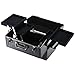 Docooler Lockable Cosmetic Organizer, Box Foldable Makeup Train Storage Case Holder, 2 Layers (Black)