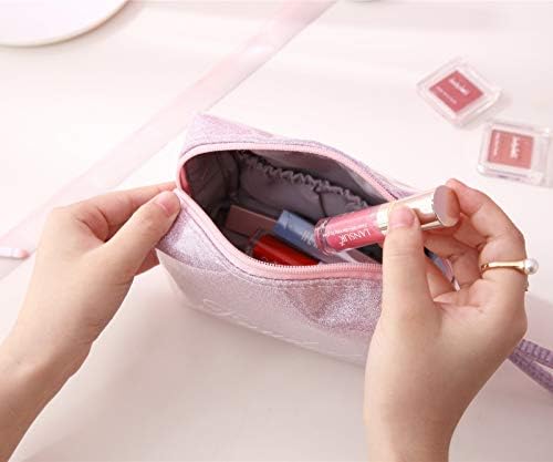 Grerlld 化粧ポーチ コスメポーチ キラキラ メイク収納バッグ かわいい メイクポーチ 軽量 防水 出張 旅行小物ポーチ ピンク B07zfkg8jv 784円 大人気 New Arrival 最安値挑戦 年中無休 高品質 通販