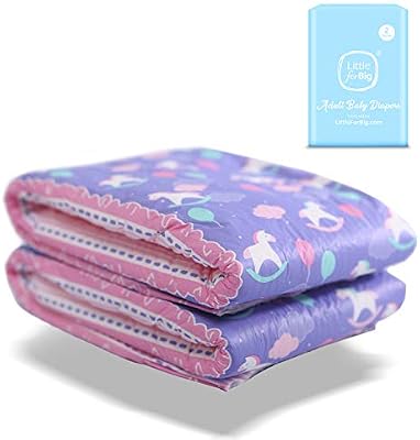 Amazon Littleforbig大人用おむつ 可愛い絵柄 木馬ちゃん パンツタイプ 数回吸収 介護オムツパンツ テープ型 2枚入 M Littleforbig 尿瓶 排尿器