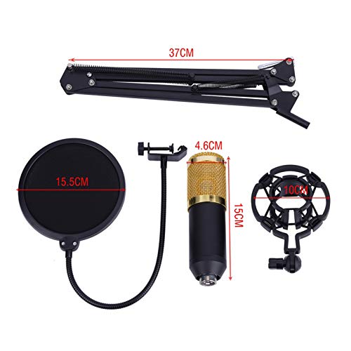 Pissente BM800 Studio Mikrofon Komplettset Professionelles Kondensator Mikrofon USB Mikrofon Set Beste Klangqualität mit… – Bild 4