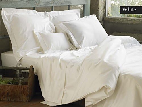 Egyptian Cotton, Italian Finish Egyptian Cotton bed Sheet Set from New York Rainbow comes with 21 Inches Deep Pocket, Enhance your sleeping experience now (King,White)