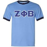 Zeta Phi Beta Lettered Ringer Shirt