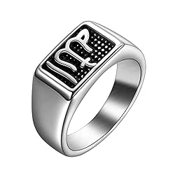 Hipunk Men Islam Muslim Allah God Ring - Stainless