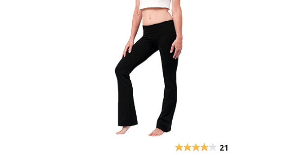 Hard Tail Foldover Bootcut Yoga Pants 