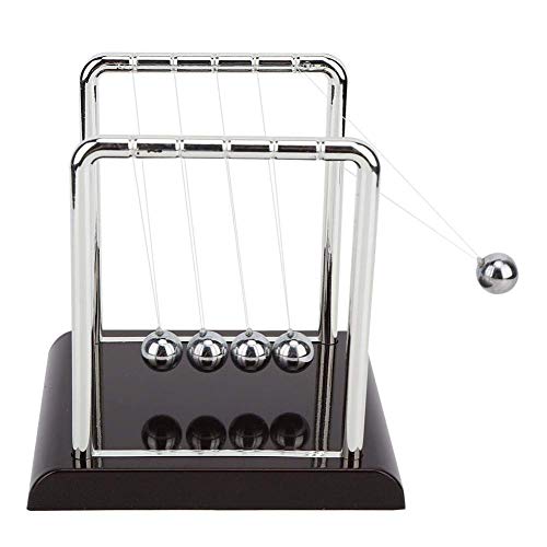 TOPINCN Newtons Cradle Balance Balls, 5 Physical Balls Toy Balance Magnetic Ball Home Office Desk Fun Decoration Birthday Gifts (M)