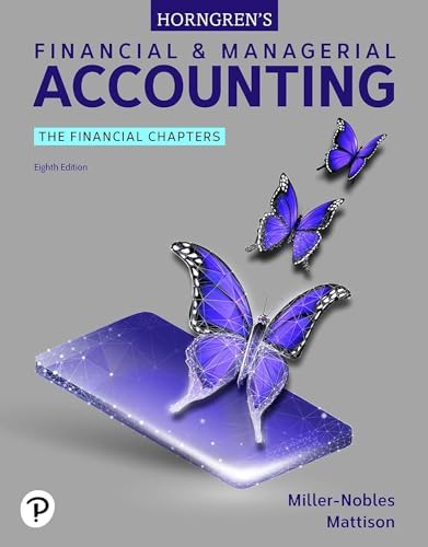 Financial & Managerial Accounting: The Managerial Chapters (8th