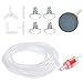 Pawfly 7 Feet Airline Tubing Standard Aquarium Air Pump Accessories with Air Stones, Check Valves, Suction Cups and Connectors