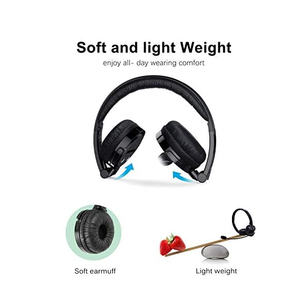 Bluetooth-Headset-with-Mic-RAOPINGX-Wireless-Bluetooth-Headphones-Noise-Cancelling-Earphones-with-Boom-Microphone-On-Ear-Phone-Earpiece-for-Cell-Phones-PC-Office-Customer-Service-Call-Center Bluetooth Headset with Mic, RAOPINGX Wireless Bluetooth Headphones Noise Cancelling Earphones with Boom Microphone On…