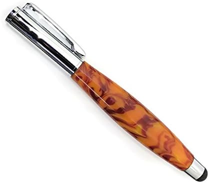 Custom Pen, Telescoping Pen with Stylus, Pocket Clip and Chrome Finish SJS153A