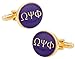 Cuff-Daddy Omega Psi Phi Purple Gold-Tone Cufflinks