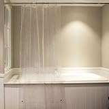 Eforgift 36 Inch By 72 Inch Heavy Duty 15 Gauge 100% EVA 3d Effect Bath Curtain Waterproof Mildew-free Shower Curtain or Liner Stall,Clear