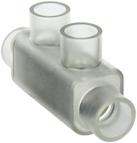 Burndy BISR500 Unitap in-Line Splicer/Reducer, 6-500 AWG/kcmil Wire Range, 1.62" Width, 5" Length, 2.62" Height