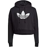 adidas Originals Womens Plus Size Trefoil Cropped Hoodie