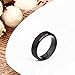 SOMEN TUNGSTEN 6mm Ceramic Black Brushed Comfort Fit Wedding Ring, 10.5