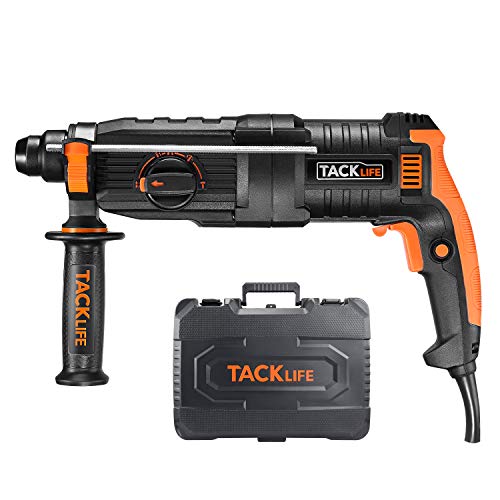 TACKLIFE 7.0 Amp Rotary Hammer Drill, 1Inch SDSPlus, 2.8J Impact Energy, 2 Variable Speeds