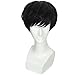 Diy-Wig Mens Black Wig Male Short Layered Cosplay Costume Party Natural Hair 12