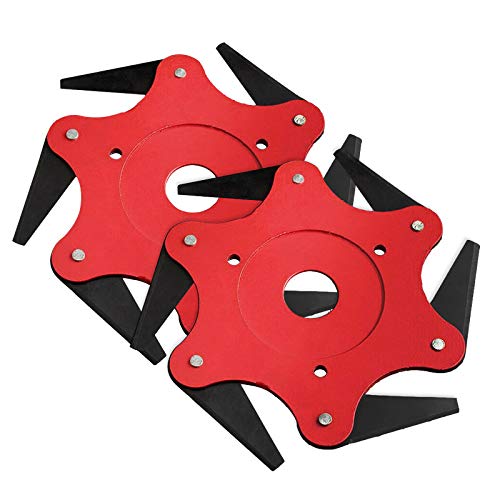 6 Teeth Brush Cutter Blade, Metal Weed Eater Brush Clearing Saw Blades Trimmer Cutting Head 65mn Garden Grass Trimmer Head for Lawn Mower