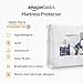 Amazon Basics Waterproof 18 inch Mattress Protector Full Size, Breathable, Machine Washable, White