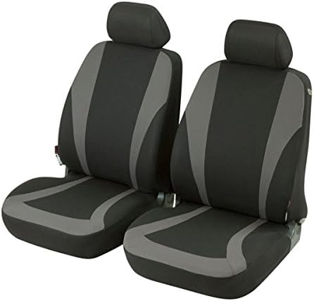 Timon 57933, Car seat covers, protective covers, front seat set, black, grey