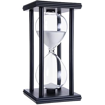 hourglass sand timers (White sand,black frame,60min)