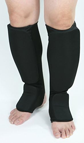 Cloth Shin &amp; Instep Guard - Black (Large)