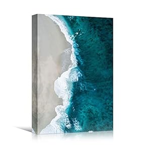 signwin Canvas Wall Art Coastal Aerial View Beach...