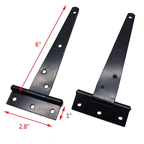 T Tulead Barn Door Hinges TStrap Gate Hinges Iron Hinges Door Hardware